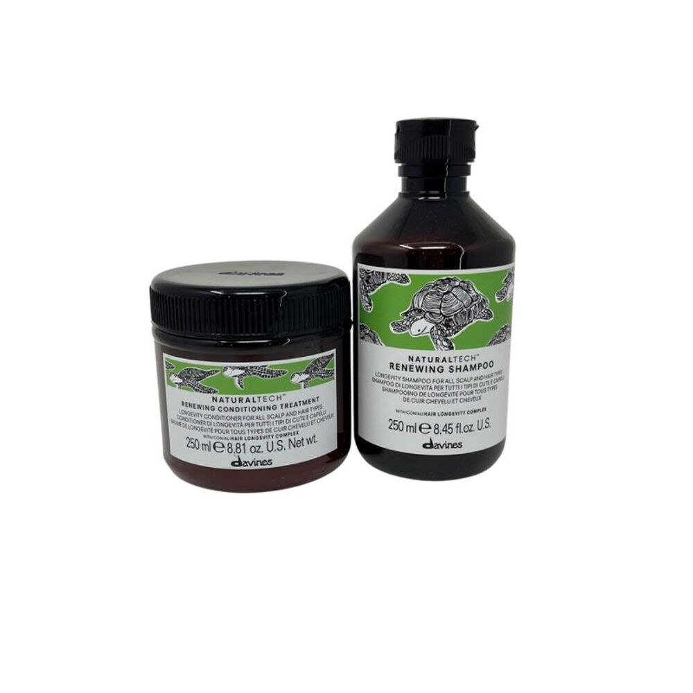 Davines Natural Tech Renewing Shampoo 8.5 oz & Conditioning Treatment 8.81 oz